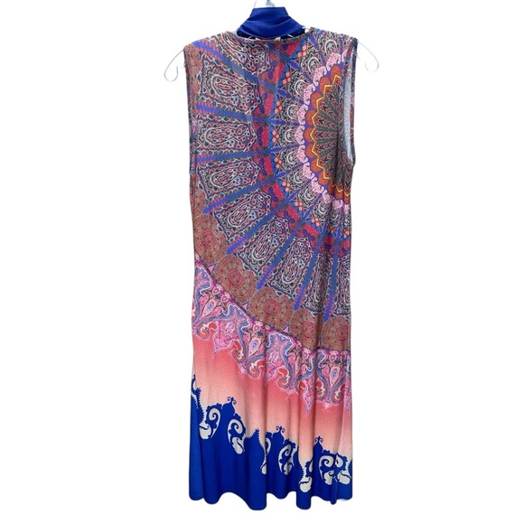 Etro - Paisley Print Sleeveless Shift Midi Dress, Neck Ties - Size 8 -US, 44 -IT - Picture 9 of 16